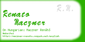 renato maczner business card