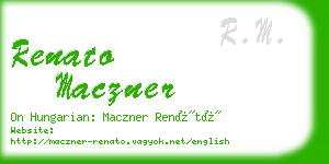 renato maczner business card